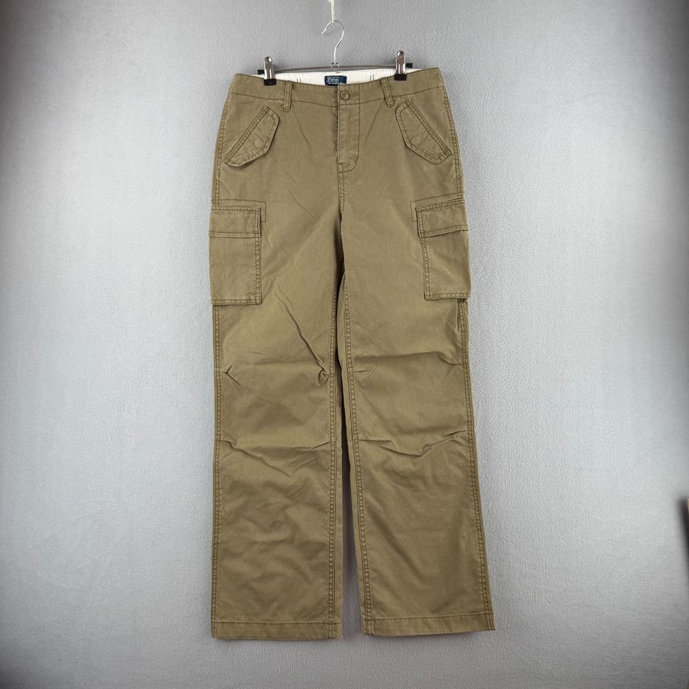 Vintage Polo Ralph Lauren Pants Womens 20 (Fits 31x30) Cotton Cargo Bootcut